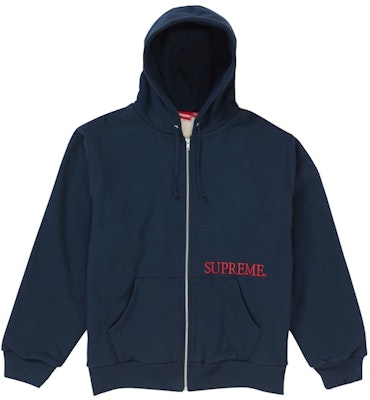 Supreme Thermal Zip Up Sweatshirt Navy Buy Supreme Thermal Zip Up Sweatshirt Navy