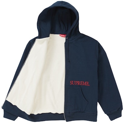 Supreme Thermal Zip Up Sweatshirt Navy Order Supreme Thermal Zip Up Sweatshirt Navy