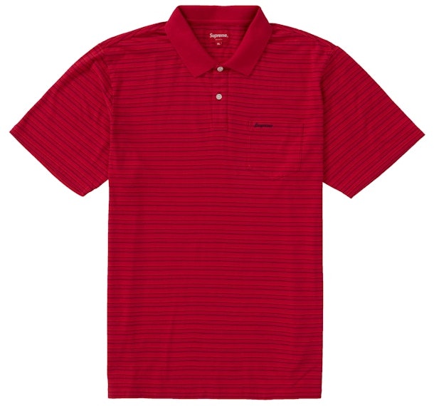 supreme-thin-stripe-polo-fuchsia