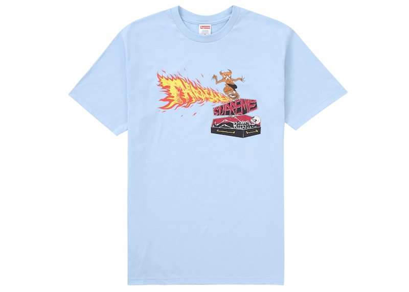 Supreme Thrasher Back Tail Tee Baby Blue