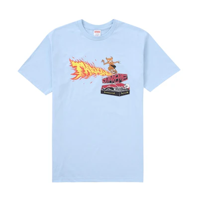 Supreme Thrasher Back Tail Tee Baby Blue