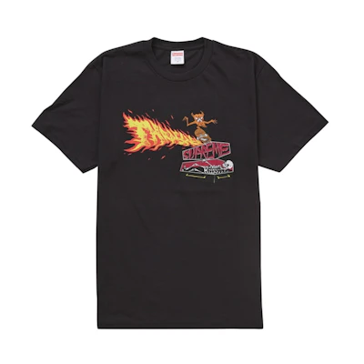 Supreme Thrasher Back Tail Tee Black