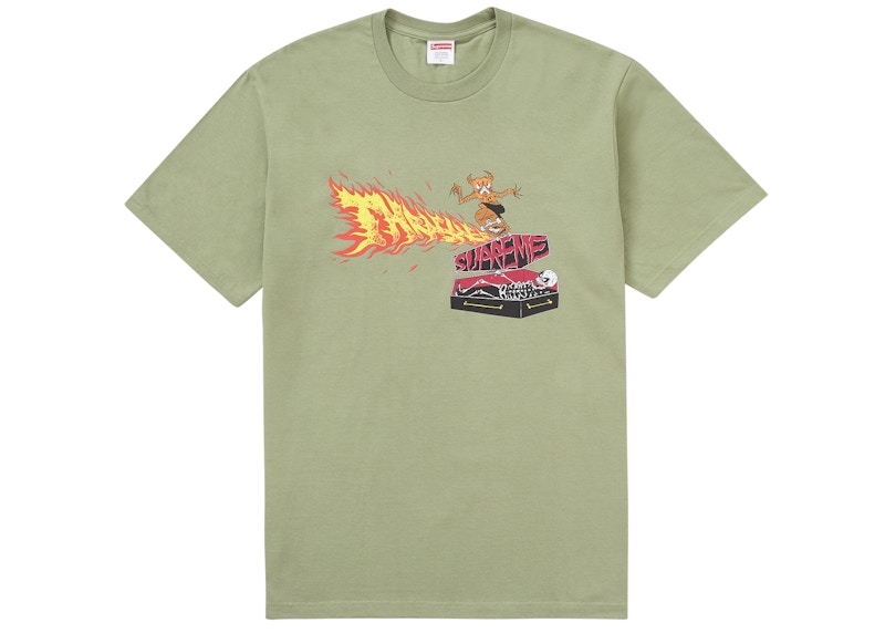 Supreme Thrasher Back Tail Tee Olive