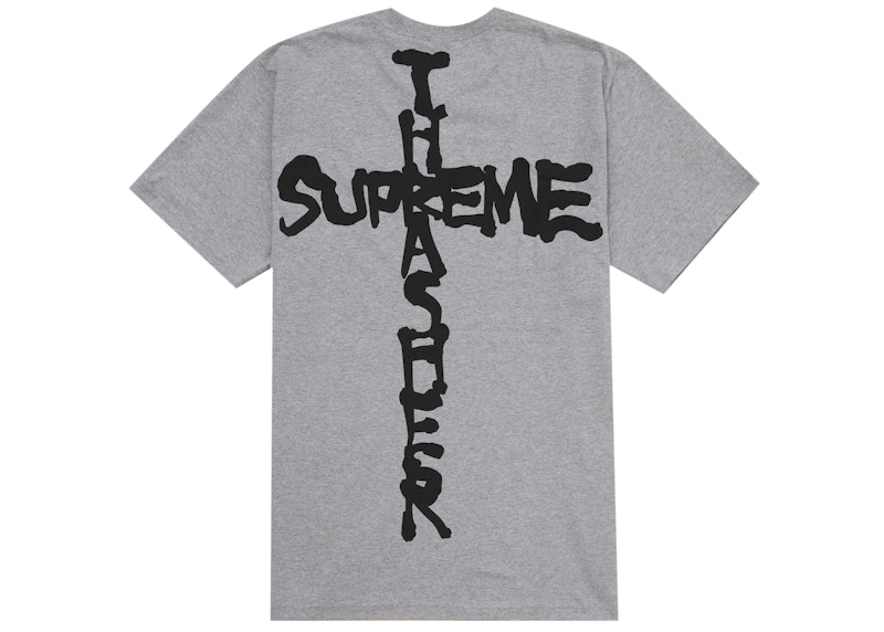 Supreme Thrasher Cross Tee Heather Grey