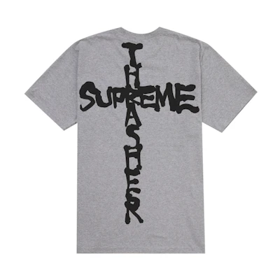 Supreme Thrasher Cross Tee Heather Grey