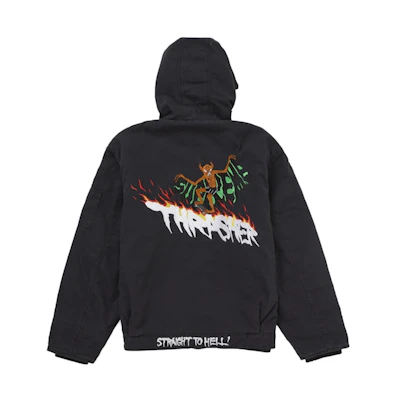 Supreme Thrasher Hooded Work Jacket Black
