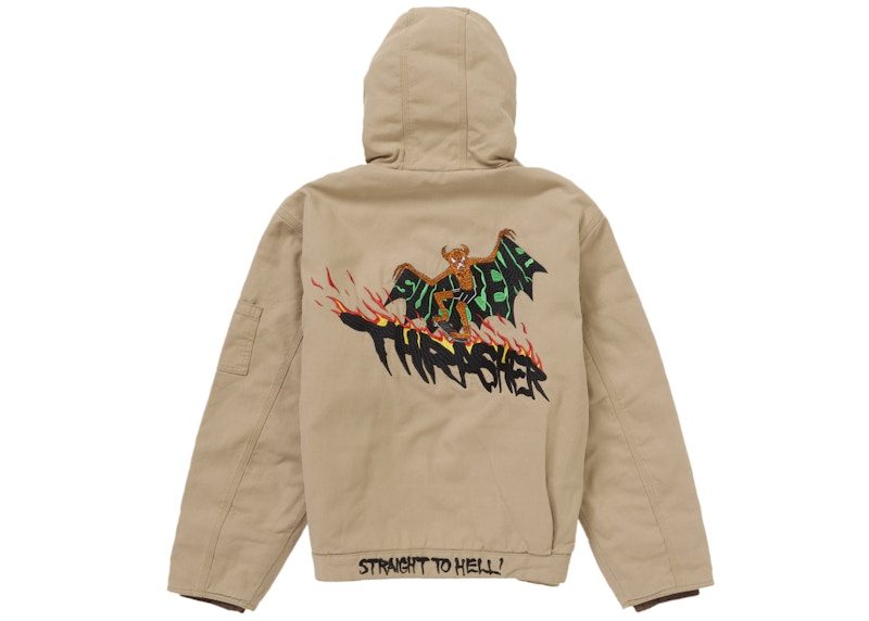 Supreme Thrasher Hooded Work Jacket Brown