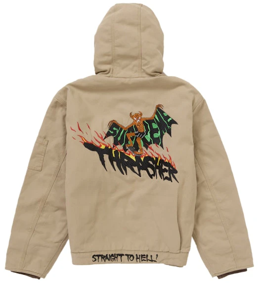 supreme-thrasher-hooded-work-jacket-brown
