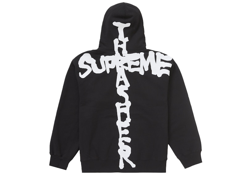 Supreme Thrasher Zip Up Hooded Sweatshirt Black