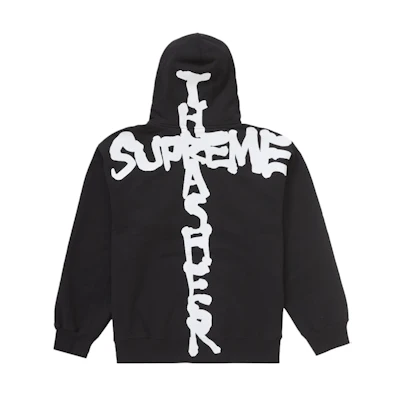 Supreme Thrasher Zip Up Hooded Sweatshirt Black