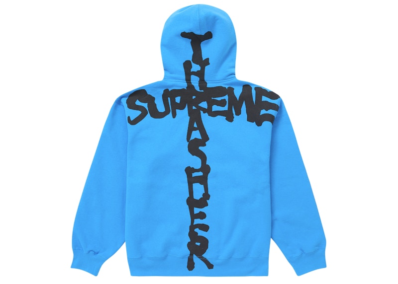Supreme Thrasher Zip Up Hooded Sweatshirt Bright Blue