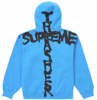 Supreme Thrasher Zip Up Hooded Sweatshirt Bright Blue Supreme Thrasher Zip Up Hooded Sweatshirt Bright Blue