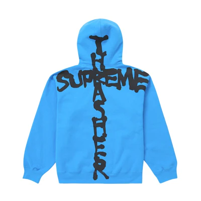 Supreme Thrasher Zip Up Hooded Sweatshirt Bright Blue