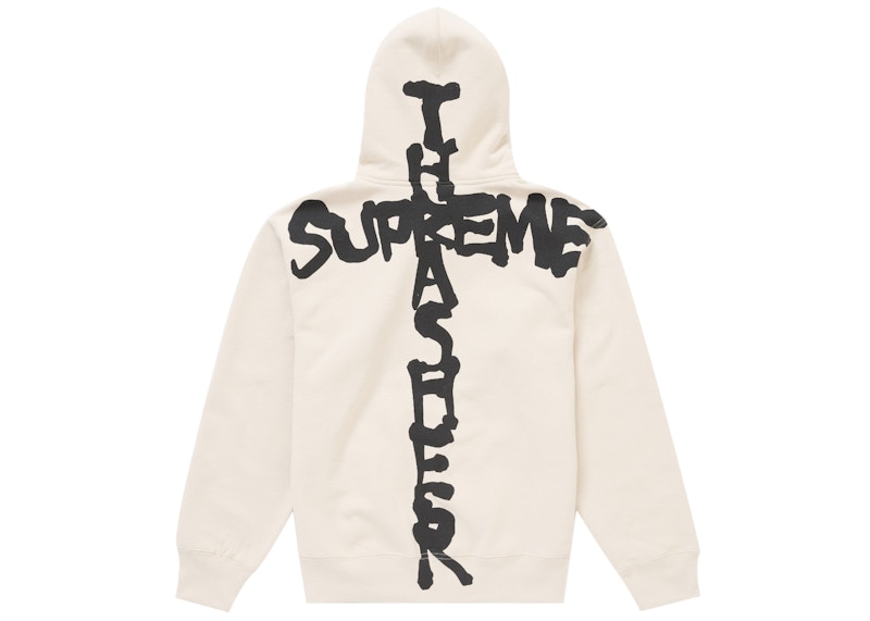 Supreme Thrasher Zip Up Hooded Sweatshirt Stone