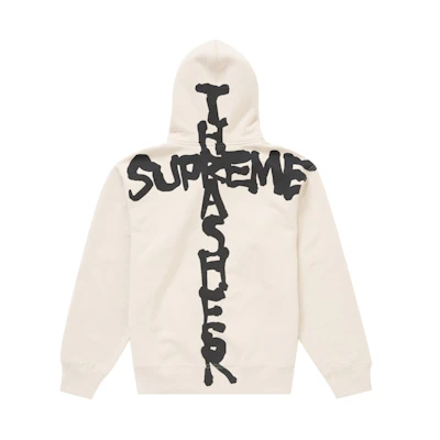 Supreme Thrasher Zip Up Hooded Sweatshirt Stone