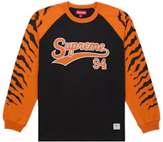 Supreme Tiger Raglan L/S Top Black Supreme Tiger Raglan L/S Top Black