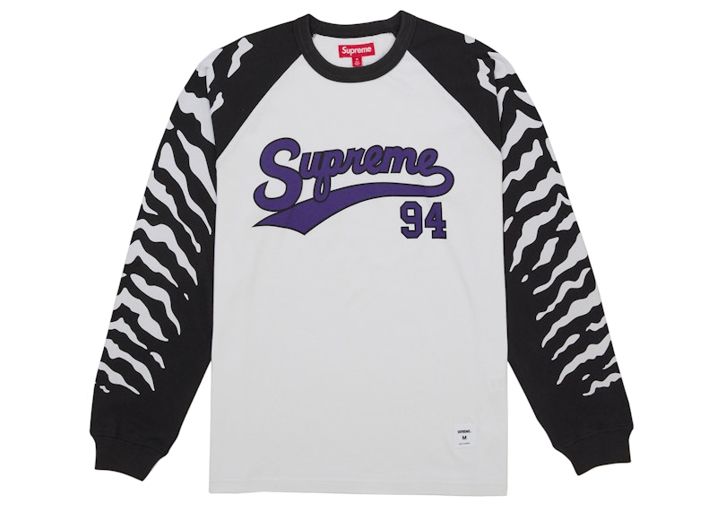 Supreme Tiger Raglan L/S Top White