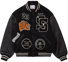 Supreme Tiger Varsity Jacket Black Supreme Tiger Varsity Jacket Black