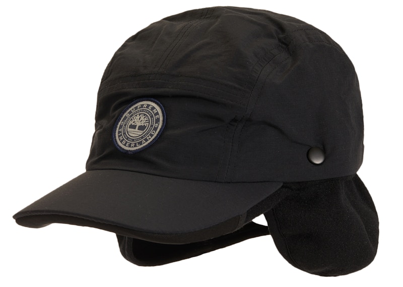 Buy Supreme Timberland 2-Dalam-1 Earflap Camp Cap Hitam