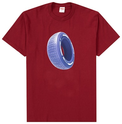 Supreme Tire Tee Cardinal Buy Supreme Tire Tee Cardinal
