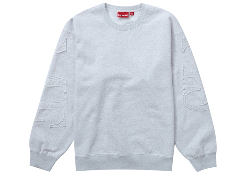 Supreme Tonal Applique Crewneck Ash Grey