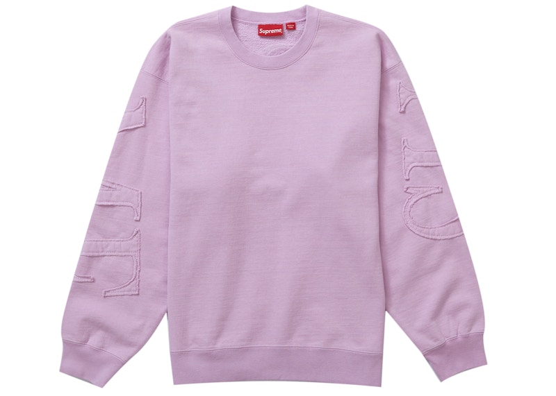 Supreme Tonal Applique Crewneck Pale Pink