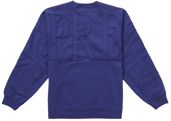 Supreme同色绣标圆领卫衣水洗海军蓝 Order Supreme同色绣标圆领卫衣水洗海军蓝