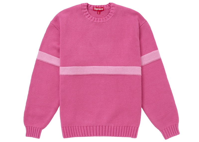 Supreme Tonal Applique Sweater Dark Pink