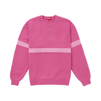 Supreme Tonal Applique Sweater Dark Pink