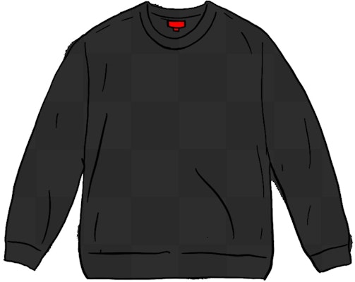 Supreme Tonal Checkerboard Small Box Sweater Black Buy Supreme Tonal Checkerboard Small Box Sweater Black