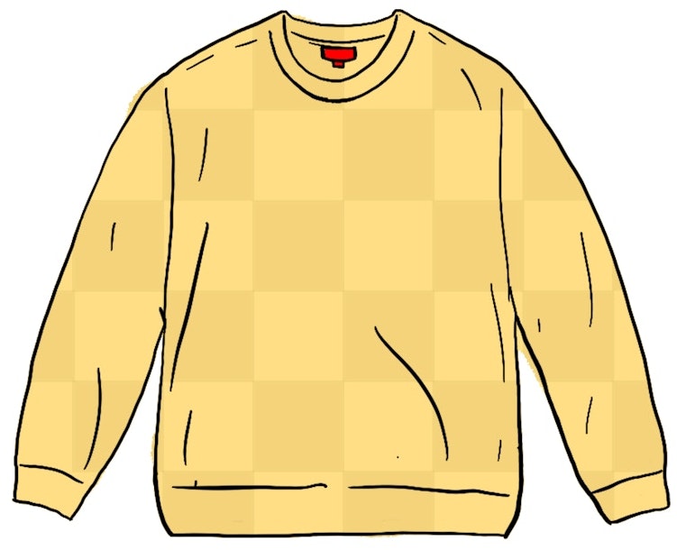 supreme-tonal-checkerboard-small-box-sweater-yellow