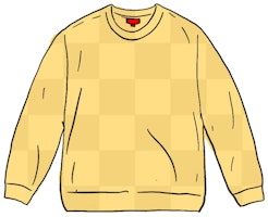 Supreme Tonal Checkerboard Small Box Sweater Yellow Supreme Tonal Checkerboard Small Box Sweater Yellow
