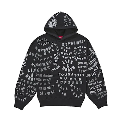 Supreme Too Deadly Hooded Sweatshirt Black