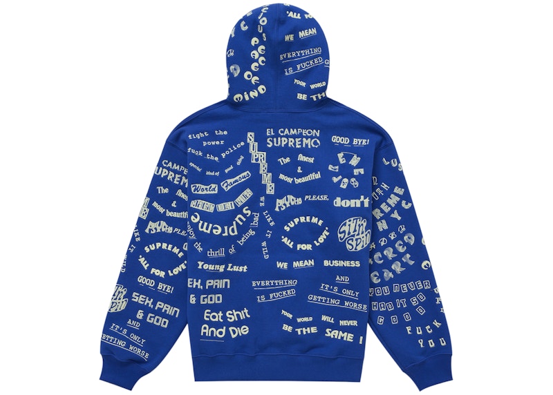 Supreme Too Deadly Hooded Sweatshirt Blue 圖 2