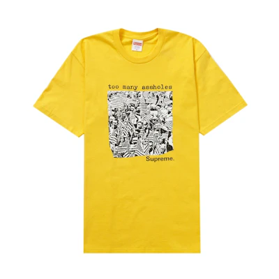 Supreme Too Many Assholes Tee Yellow