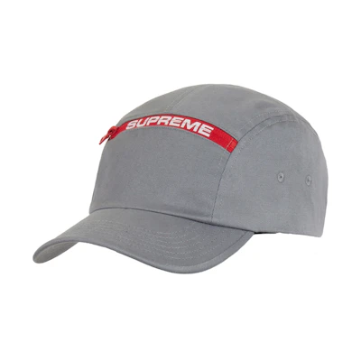 Supreme Top Zip Camp Cap Grey