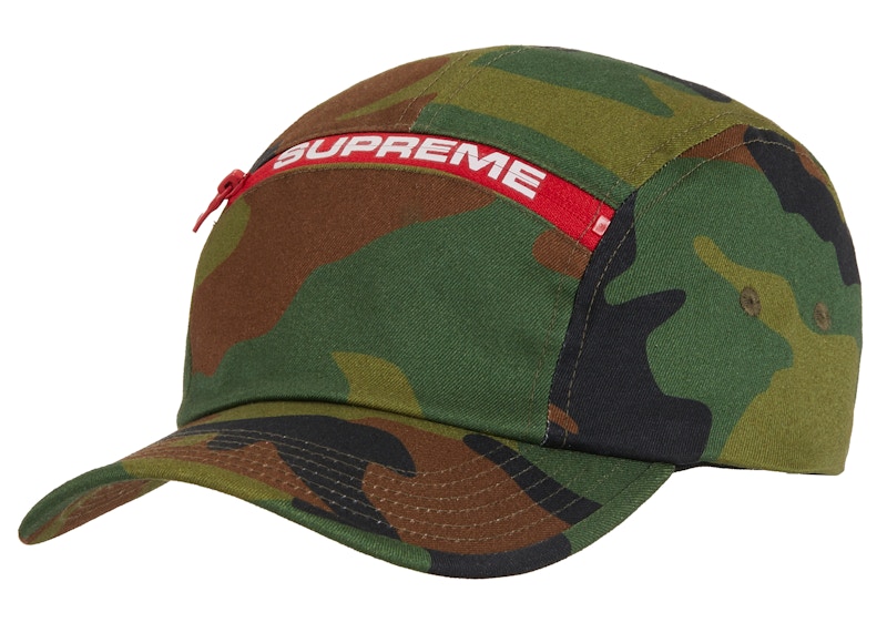 Supreme Top Zip Camp Cap Woodland Camo
