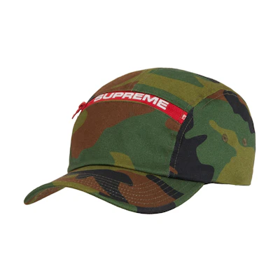 Supreme Top Zip Camp Cap Woodland Camo