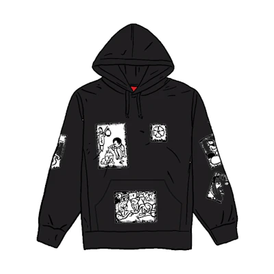 Supreme Toshio Saeki Hooded Sweatshirt Black