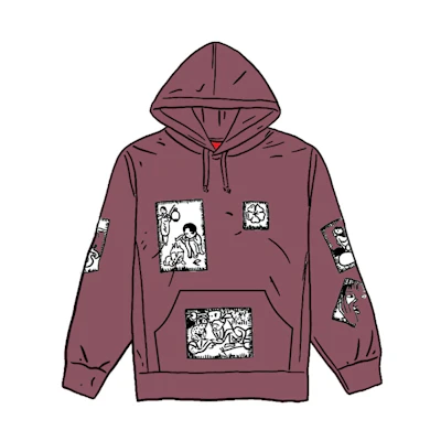 Supreme Toshio Saeki Hooded Sweatshirt Light Purple