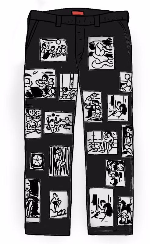 supreme-toshio-saeki-work-pant-black