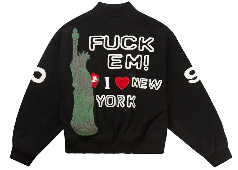 Lookbook Chaqueta Varsity Negra Supreme Tourist