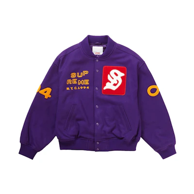 Supreme Tourist Varsity Jacket Purple