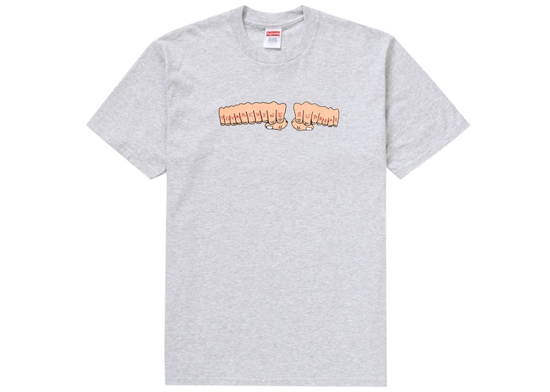 Supreme Toy Machine Fist Tee Ash Grey