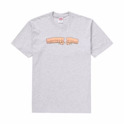 Supreme Toy Machine Fist Tee Ash Grey
