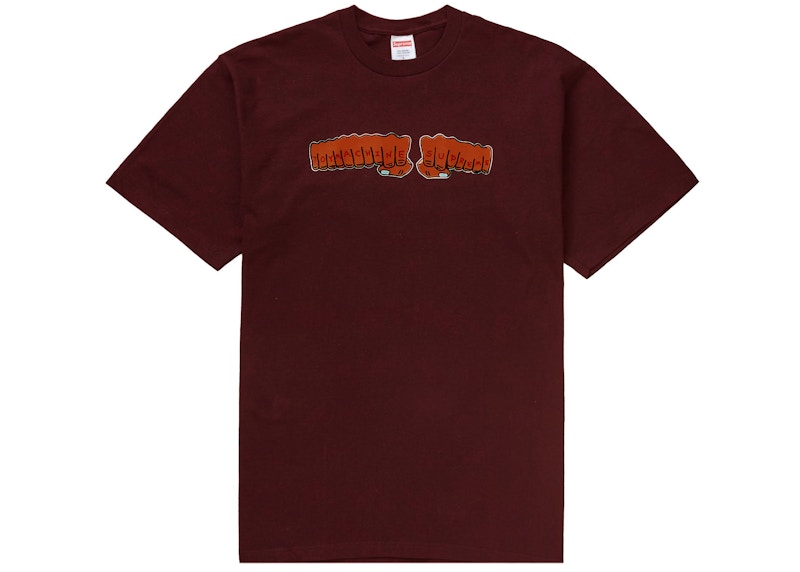 Supreme Toy Machine Fist Tee Burnt Red