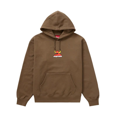 Supreme Toy Machine Hooded Sweatshirt Dusty Brown