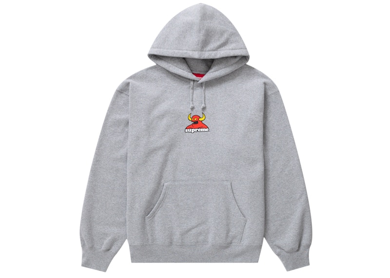 Supreme Toy Machine Hooded Sweatshirt Heather Grey