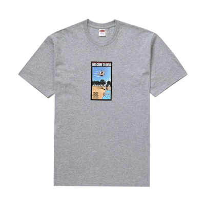 Supreme Toy Machine Welcome To Hell Tee Heather Grey
