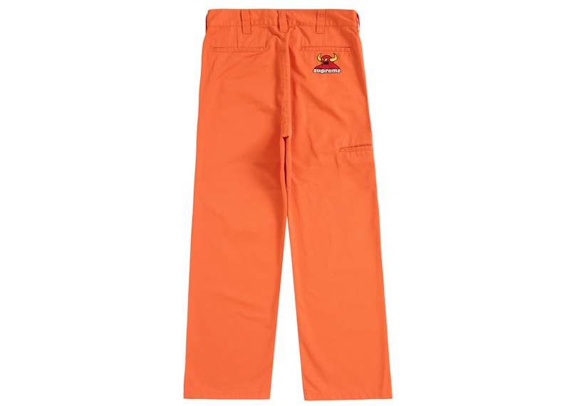 Supreme Toy Machine Work Pant Bright Orange